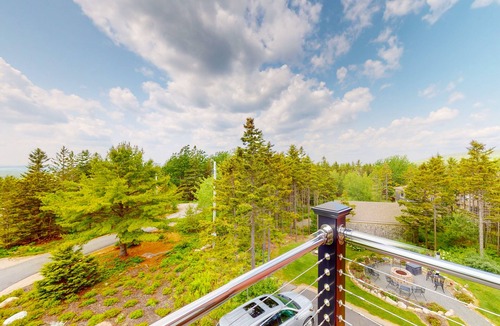 Stone Haven House | Secluded hilltop home with beautiful Cadillac Mountain view and multiple decks