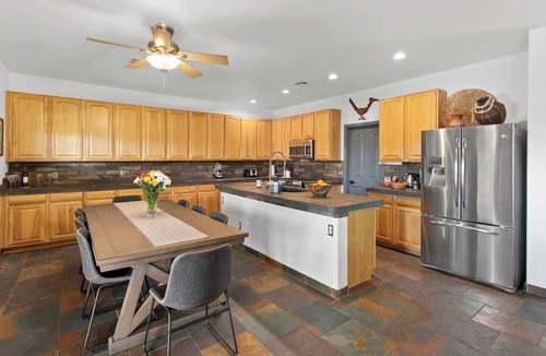 Hartman Vistas House | Serene desert escape with stunning mountain views, and private heated pool/spa.