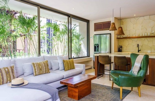 Zama Condo | Stunning Tulum Condo: Rooftop Pool & Modern Design