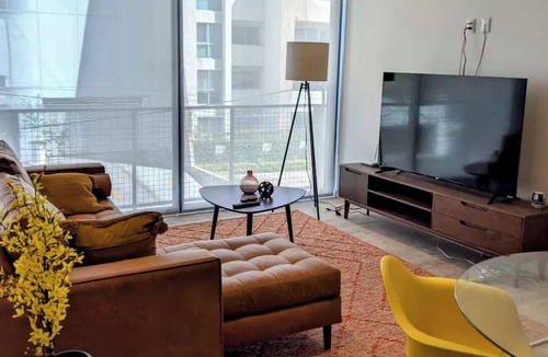 Financial District Apartment | Stylish loft at new upscale tower in Providencia, security 24/7, gym, location!
