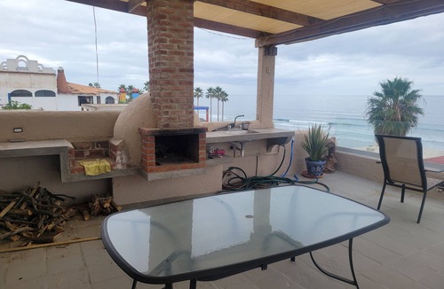 La Fonda House | Views to teh ocean and very big outfdoor patio with fire place