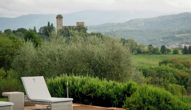 15th-century villa with infinity pool and view