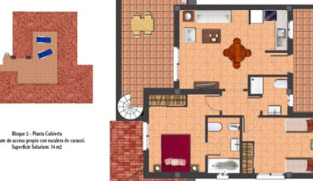 2 bedroom penthouse block 2 (Apartment 1)