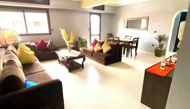 2-bedroom apartment in fantastic Marrakech with WiFi, AC