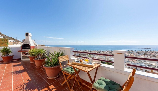 Apartment 'El Mirador De Carboneras' with Sea View, Wi-Fi and Air Conditioning