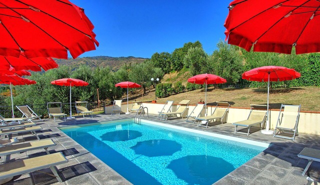 Beautiful apartment in villa for 6 people with pool, WIFI, TV, veranda and pets allowed