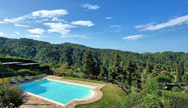 Cosy apartment for 4 people with WIFI, pool, TV and panoramic view, close to Viareggio