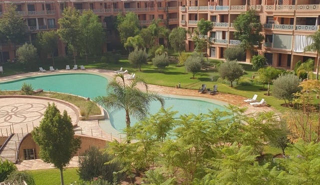 Entire dwelling with outdoor pool, parking space.