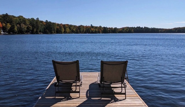 Luxe waterfront cottage with a private dome