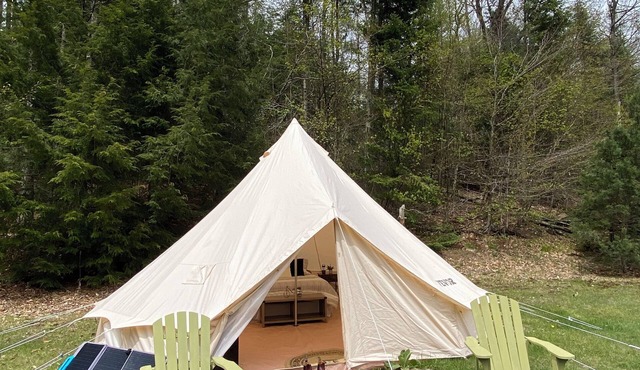 Luxury 19ft Bell Tent | Weslemkoon Lake | Pond and Forest Views | Lake Access