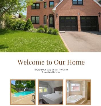 Luxury home 4BR, Pool, & 5 Mins to 401