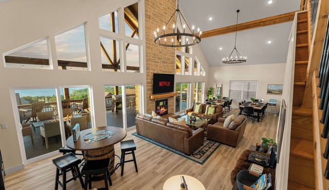 NEW FRONT ROW LAKE VIEWS! Theater, Pools, Hot Tub - Sleeps 26 at Camp Ironwood