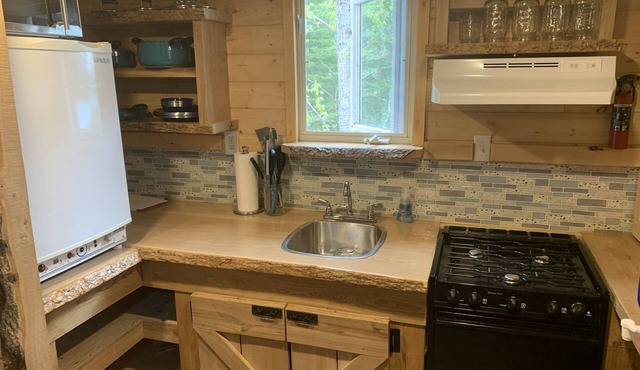Rustic off grid cabin