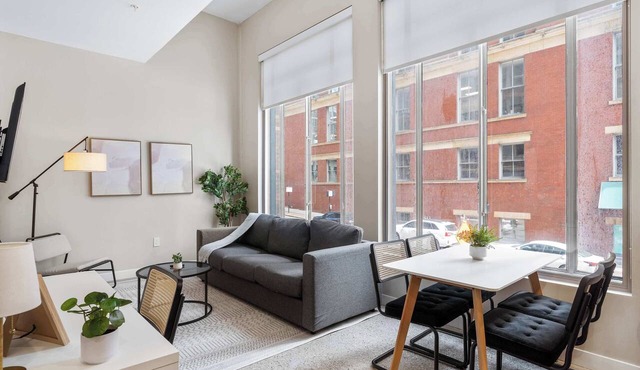 Spacious 2BR Near Downtown | CozySuites Textile