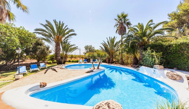 Stunning Country Home "Finca Sanau" Near the Beach with Sea View, Outdoor Pool, A/C, Wi-Fi, Garden, Balcony & Terrace; Parking Available