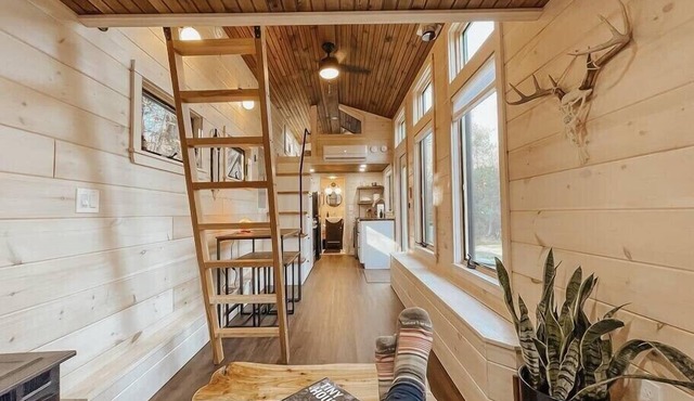This tiny house is a 1 bedroom(s), 1 bathrooms, located in Chester, VT.