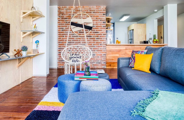 Chic 2BR Apt | Patio with Grill+Gym