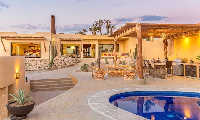 Todos Santos House | Casa Del Mar - Santa Fe Inspired Home With Gracious Mediterranean Style Living