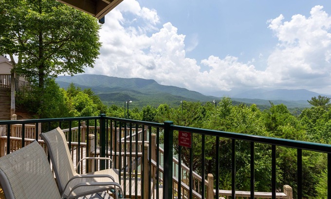 Gatlinburg - Pigeon Forge Condo | Deer Ridge E108 | Balcony, Resort Pools, Tennis + Picnic Area