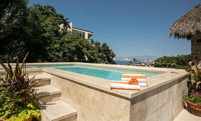 Amapas House | Elegant Mexican 3B/3B Private Pool Home on the hill above Romantic Zone. - D