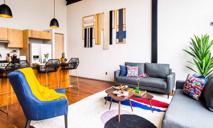 Hipodromo Apartment | Grand Duplex PH | 3BR + Cool Terrace | Heart of Condesa
