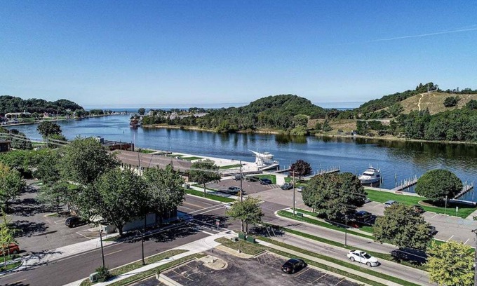 Grand Haven House | Modern Condo with two decks to enjoy the Harbor