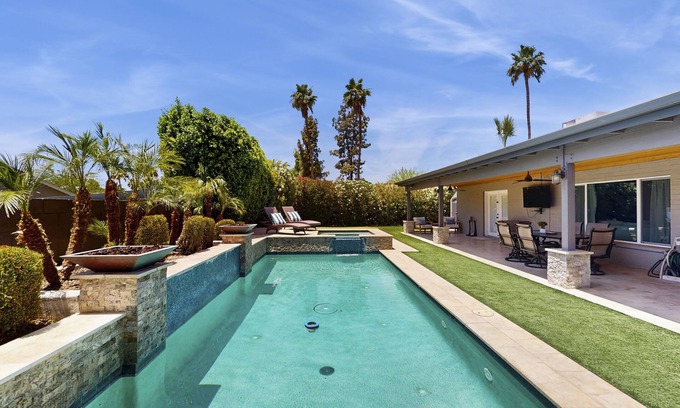 Paradise Valley Village House | Modern paradise with private pool, firepit, putting green, game room & AC