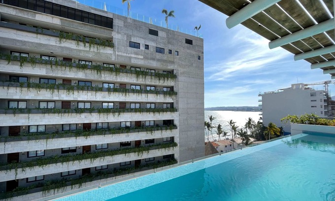 Bucerias Apartment | Palmas 101: 1BR w Rooftop Pool, 1 Block to Beach