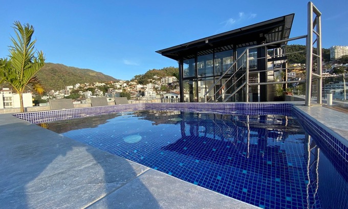 Downtown Puerto Vallarta Apartment | Private balcony A/C Down town Terrace/Pool WiFi Apt#2