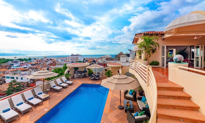 Downtown Puerto Vallarta Villa | Spectacular luxury house hillside historic zone, stunning views full staff incl.
